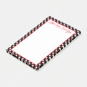 Rood zwart en wit post-it® notes (Schuin)