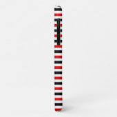 Rood zwart en wit strepen ontwerp Case-Mate iPhone case (Achterkant/links)
