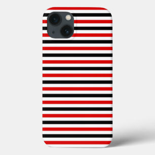 Rood zwart en wit strepen ontwerp Case-Mate iPhone case