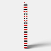 Rood zwart en wit strepen ontwerp Case-Mate iPhone case (Achterkant / Links)