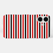 Rood zwart en wit strepen ontwerp Case-Mate iPhone case (Achterkant (horizontaal))
