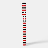 Rood zwart en wit strepen ontwerp Case-Mate iPhone case (Achterkant / Links)