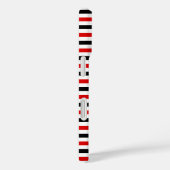 Rood zwart en wit strepen ontwerp Case-Mate iPhone case (Achterkant / Rechts)