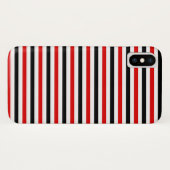 Rood zwart en wit strepen ontwerp Case-Mate iPhone case (Achterkant (horizontaal))