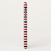 Rood zwart en wit strepen ontwerp Case-Mate iPhone case (Achterkant/links)