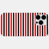 Rood zwart en wit strepen ontwerp Case-Mate iPhone case (Achterkant (horizontaal))
