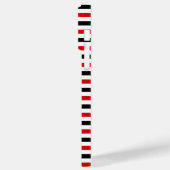 Rood zwart en wit strepen ontwerp Case-Mate iPhone case (Achterkant / Links)