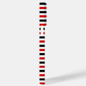 Rood zwart en wit strepen ontwerp Case-Mate iPhone case (Achterkant / Rechts)