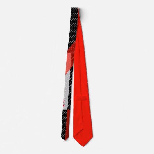 Rood, zwart en wit stropdas (Achterkant)