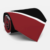 Rood zwart en wit stropdas (Opgerold)