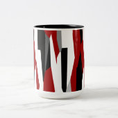 Rood zwart en wit tweekleurige koffiemok (Center)