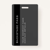 Rood Zwart en Wit VIP Access ID Badge (Achterkant)