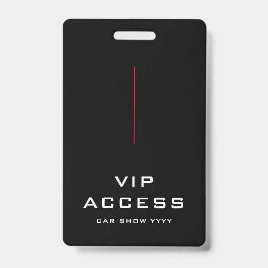 Rood Zwart en Wit VIP-toegangs-ID-badge Badge (Voorzijde)