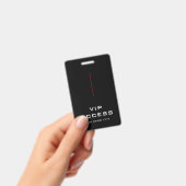Rood Zwart en Wit VIP-toegangspas ID-badge Badge (Handheld)