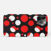 Rood zwart en witte cirkels patroon Case-Mate iPhone case (Achterkant (horizontaal))