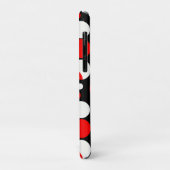 Rood zwart en witte cirkels patroon Case-Mate iPhone case (Achterkant/links)