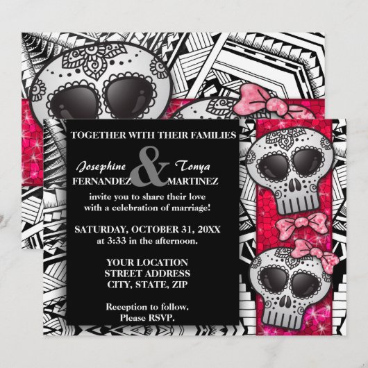 Rood zwart en witte suiker kaart (Voorkant / Achterkant)