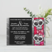 Rood zwart en witte suiker kaart (Staand voorkant)