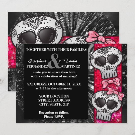 Rood zwart en witte suiker kaart (Voorkant / Achterkant)