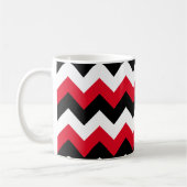 Rood Zwart en Witte Zigzag Koffiemok (Links)