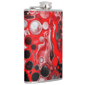 Rood, zwart en witvochtig tekenmarmer heupfles (Rechts)