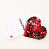 Rood, zwart en witvochtig tekenmarmer notitieboek (Binnen)