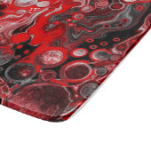 Rood, zwart en witvochtig tekenmarmer snijplank (Hoek)