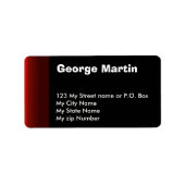 Rood Zwart  Etiket (Voorkant)