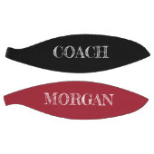 ROOD Zwart etsen Custom COACH NAAM Basketbal (Panelen)