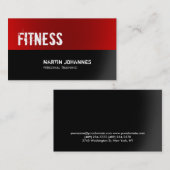 Rood Zwart Fitness Personal Trainer Bodybuilding Visitekaartje (Voorkant / Achterkant)