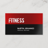 Rood Zwart Fitness Personal Trainer Bodybuilding Visitekaartje (Voorkant)