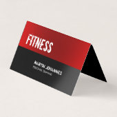Rood Zwart Fitness Personal Trainer Bodybuilding Visitekaartje (Voorkant)