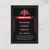 Rood & Zwart Football Trading Kaart Player Foto Contactkaartje (Achterkant)