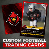 Rood & Zwart Football Trading Kaart Player Foto Contactkaartje