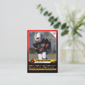 Rood & Zwart Football Trading Kaart Player Foto Contactkaartje (Staand voorkant)