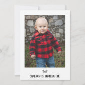 Rood Zwart Foto Wild One Lumberjack 1e Verjaardag Kaart (Achterkant)