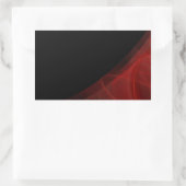 Rood & zwart Fractal Background Rectangle Sticker (Tas)