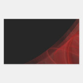Rood & zwart Fractal Background Rectangle Sticker (Voorkant)