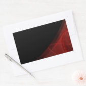 Rood & zwart Fractal Background Rectangle Sticker (Envelop)