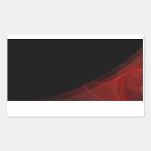 Rood & zwart Fractal Background Rectangle Sticker