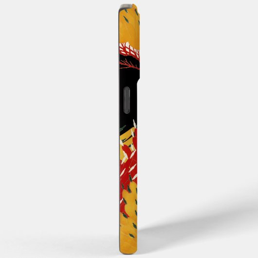 ROOD ZWART GEEL ABSTRACTE JAPANSE BLOEM Case-Mate iPhone CASE (Achterkant / Rechts)