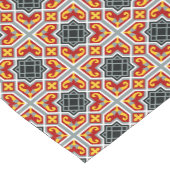  Rood Zwart Geel Barcelona Tegel geometrisch Korte Tafelloper (Hoek)