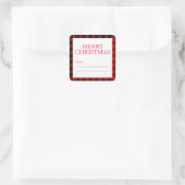 Rood zwart gekleed Label met kerstcadeau (Tas)