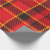 Rood zwart-gele patroon cadeaupapier (Hoek)