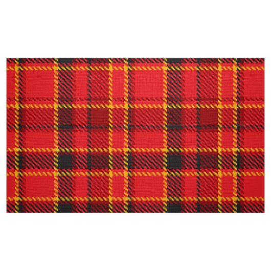 Rood zwart-gele patroon stof (Fat Quarter)