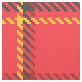 Rood zwart-gele patroon stof (Close Up)