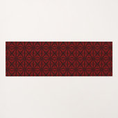 Rood zwart geometrisch abstract kunstpatroon yogamat (Achterkant (horizontaal))