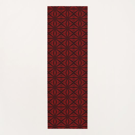 Rood zwart geometrisch abstract kunstpatroon yogamat (Voorkant)