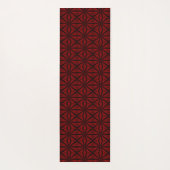 Rood zwart geometrisch abstract kunstpatroon yogamat (Achterkant)