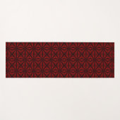 Rood zwart geometrisch abstract kunstpatroon yogamat (Voorkant (horizontaal))